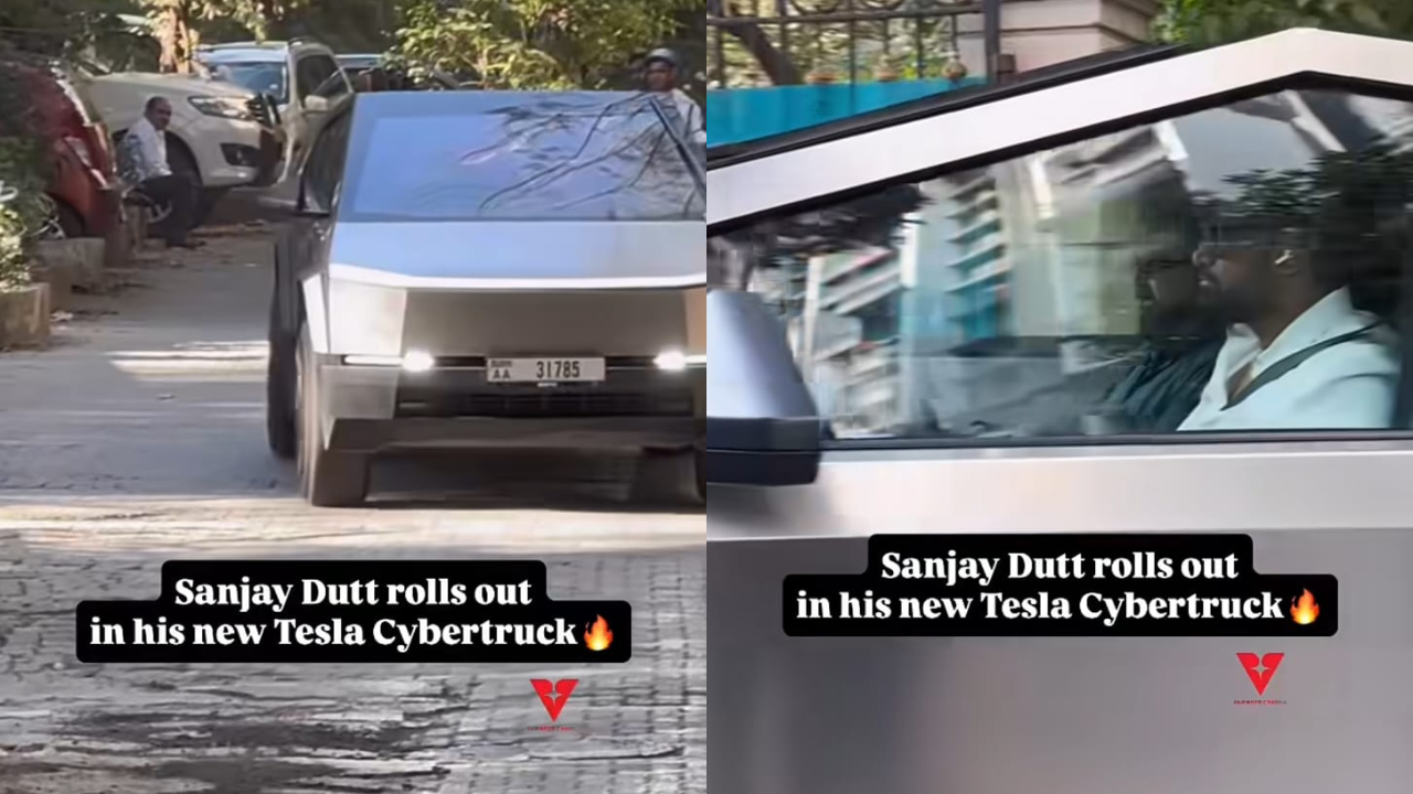 Sanjay Dutt spotted with the Cybertruck