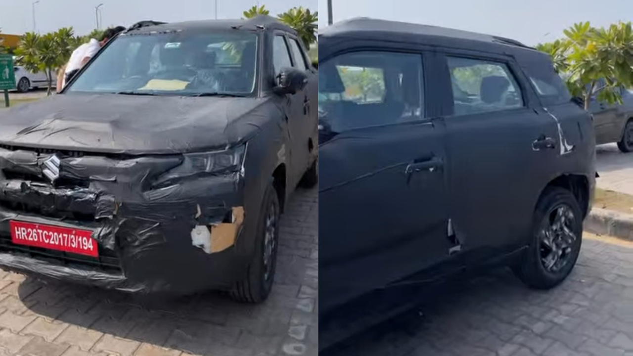 Brezza facelift spied testing