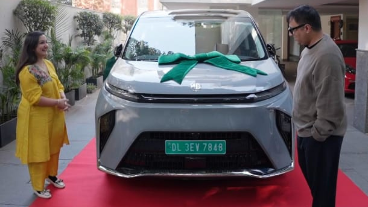 Ashneer Grover with his new MG M9