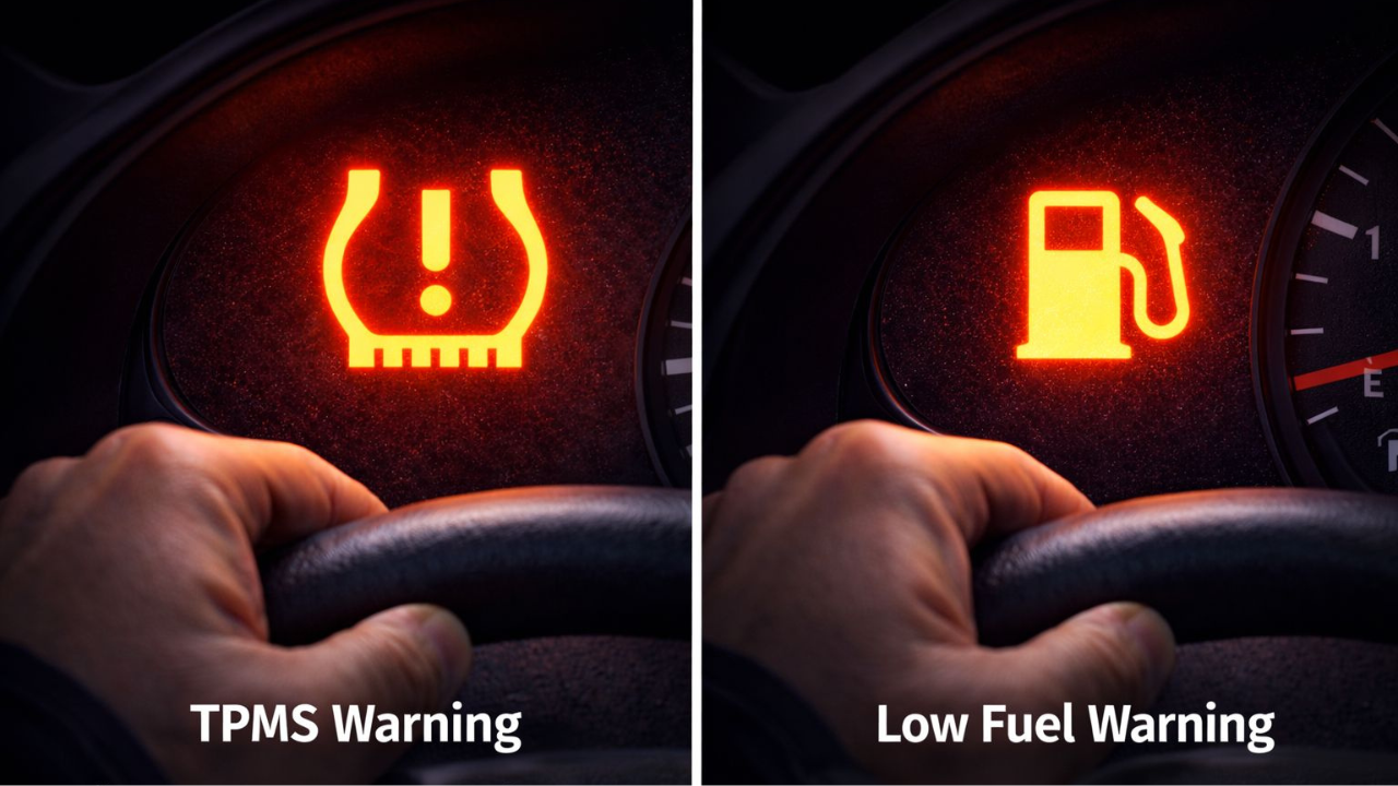 TPMS and fuel low warning